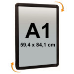 Cadro - clic mural a1 (84 x 59, 4 cm) coins ronds noir