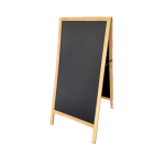 Chevalet ardoise craie double - faces pliant 120 x 60 cm cadre bois naturel (clair)