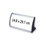 Chevalet porte - noms 14, 8 x 29, 7 cm alu - sign