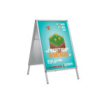 Chevalet trottoir cadroclic a0 gris alu