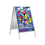 Chevalet trottoir cadroclic a1 gris alu