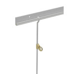 Cimaise alu 1 rail 150cm + 2 tiges 150cm + 4 crochets x