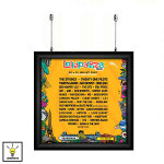 Clic - clac 2 f. led 70x70cm epoxy noir + 2 cbles 2m + fixat.