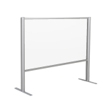 Cloison �cran de protection plexiglass / alu h 71 x l 100 cm