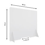 Ecran protec gm plexi transp h95xl80cm 2 pieds fte 1x30cm
