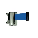 Enrouleur mural sangle bleue 2 m extensible + platine de rception