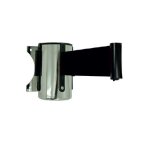 Enrouleur mural sangle noire 2 m extensible + platine de rception