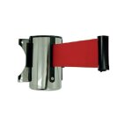 Enrouleur mural sangle rouge 2 m extensible + platine de rception