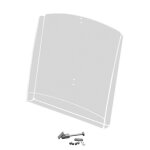 Etag�re inclin�e plexiglass pm h 32 x l 32 x ep 4 cm + fixations