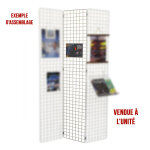 Grille d'exposition blanche 200 x 40 cm