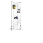 Grille exposition m�tallique h. 192 x l. 70 cm gris alu