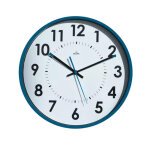 Horloge analogique murale bleue