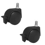 Jeu de 2 roulettes � frein pour 1 poteau