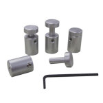 Jeu 4 entretoises verroull alu anodis� 20 x 15 mm