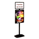 Porte - affiches cadro - clic a4 + a3 sur piedh 133 cm noir