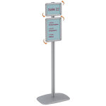Porte - affiche cadro clic a4 + a5 sur pied 133 cm gris