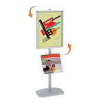 Kit cadro - clic 1x a2 + 1 �tag�re sur pied 133 cm gris alu