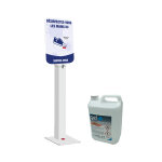 Kit complet borne distrib. pdale gel blanc + signa + 6 litres gel