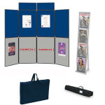Kit expo 1 stand 8 pannx pliable + 1 pr�sentoir 4 poches