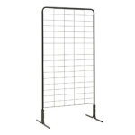 Lot 1 grille noir h 200 x l 100 cm + 2 pieds complets (4xl)
