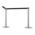 Lot de 2 poteaux gris + sangles 2 m noires