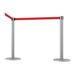 Lot 2 poteaux gris et sangles rouges 200 cm