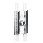 Lot de 3 fixations m�talliques polyvalentes grilles � grilles