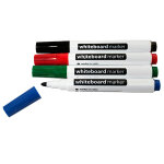 Lot de 4 feutres effaçables à sec couleurs assorties Lot de 4 feutres effaçables à sec couleurs assorties