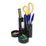 Multi - pot  crayons et stylos plastique noir