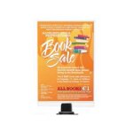 Pancarte a4 recto verso portrait adaptable � poteaux sangles