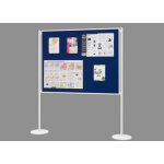 Panneau affichage standing feutrine bleue rv