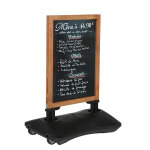 Panneau ardoise l 59 x h 78 cm cadre bois sur base lestable noir