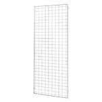 Panneau grille 192 x 100 cm gris alu + 4 fixations