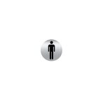 Picto rond alu bross - toilettes hommes