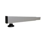 Pied retour arriere pour rayonnage modulable