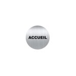 Plaque picto alu rond 80 mm accueil (palu 2)