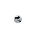 Plaque picto alu rond 80 mm espace s / surveillance (palu 12)