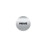 Plaque picto alu rond 80 mm prive (palu 3)