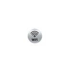 Plaque picto alu rond 80 mm zone wifi (palu 11)