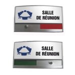 Plaque signa. 100x200 fen�tre rouge / vert couliss.