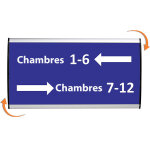 Plaque signal�tique budget alu - sign 148 x 300 mm