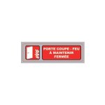 Plaque signa pvc 170x50 mm coupe - feu fermee (s. 41)