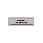 Plaque signa pvc 170x50 mm sonnez et entrez (s. 11)