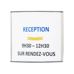 Plaque signal�tique alu - sign 150 x 150 mm