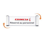 Plaque signaltique clicsign 1 / 2 a4 (105x297 mm)
