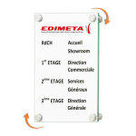 Plaque signal�tique cristal - sign 30 x 42 cm