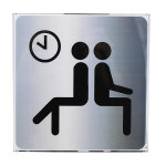 Plaque signal�tique cristalsign ? slim� 150 x 150 mm extraplate