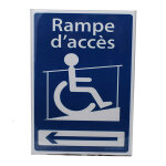 Plaque signaltique cristalsign  slim 210 x 297 mm extraplate