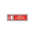 Plaque signalisation pvc imprime - coupe - feu obstacle
