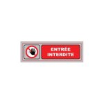 Plaque signalisation pvc imprimée - entrée interdite Plaque signalisation pvc imprimée - entrée interdite